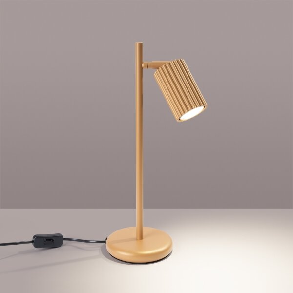 Lampă de masă Sollux SL.1567 KARBON 1xGU10/10W/230V auriu