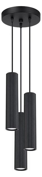 Lustră pe cablu Sollux SL.1576 KARBON 3xGU10/10W/230V negru