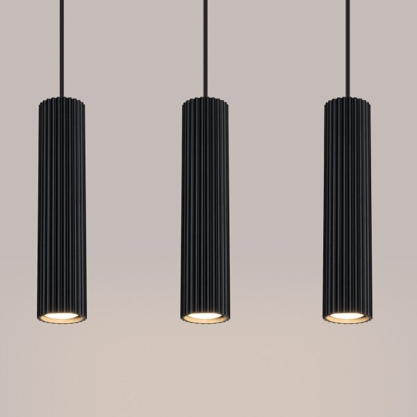 Lustră pe cablu Sollux SL.1575 KARBON 3xGU10/10W/230V negru