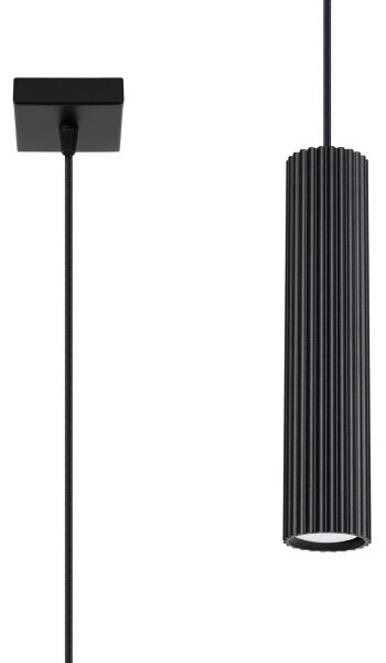 Lustră pe cablu Sollux SL.1573 KARBON 1xGU10/10W/230V negru