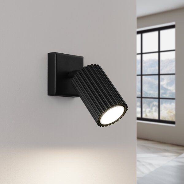 Spot de perete Sollux SL.1578 KARBON 1xGU10/10W/230V negru