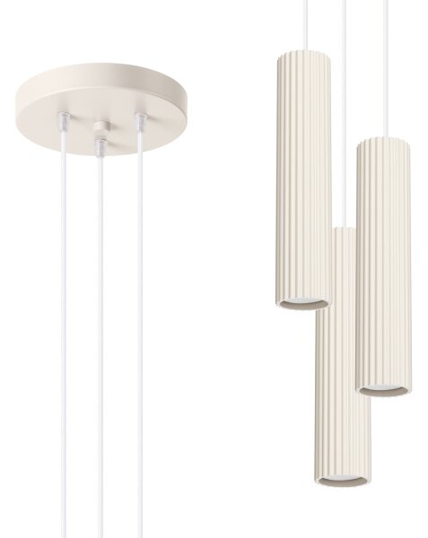 Brilagi - Lustră LED suspendată pe cablu CRESTO 3xGU10/10W/230V, crem