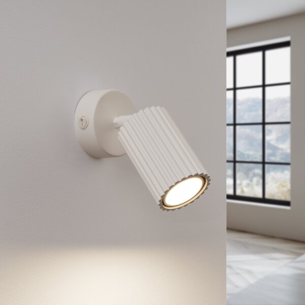 Spot de perete Sollux SL.1598 KARBON 1xGU10/10W/230V crem