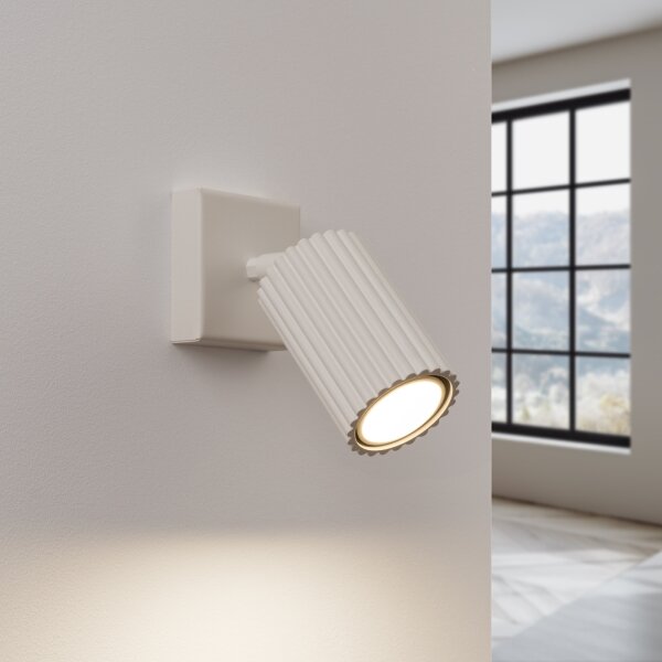 Spot de perete Sollux SL.1597 KARBON 1xGU10/10W/230V crem
