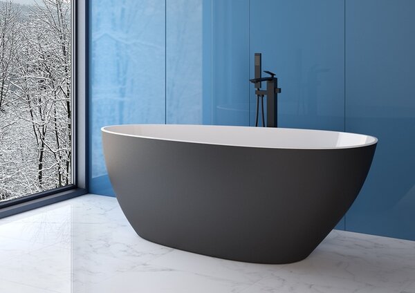 Besco Goya cadă freestanding 140.5x62.5 cm ovală bicolor #WMMC-140G