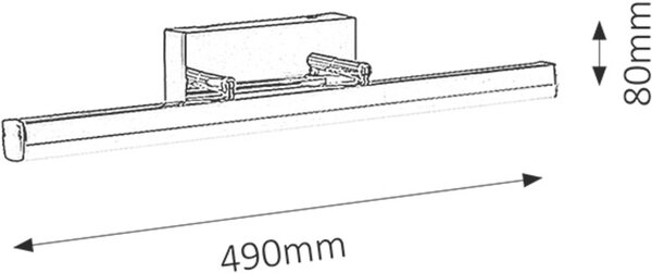 Rabalux Silas lampă de perete 1x12 W crom 5719