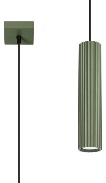 Lustră pe cablu Sollux SL.1611 KARBON 1xGU10/10W/230V verde