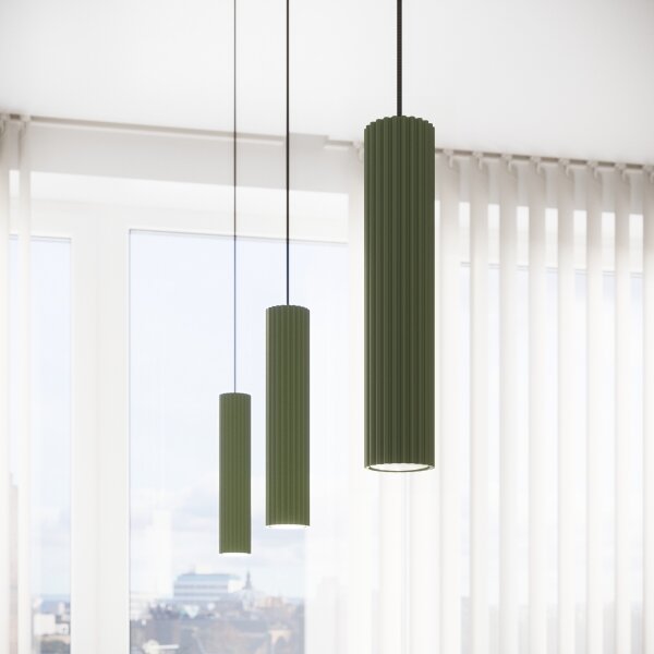 Lustră pe cablu Sollux SL.1611 KARBON 1xGU10/10W/230V verde
