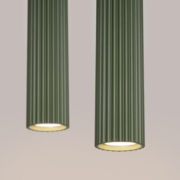Lustră pe cablu Sollux SL.1612 KARBON 2xGU10/10W/230V verde