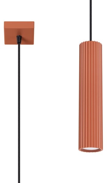 Lustră pe cablu Sollux SL.1630 KARBON 1xGU10/10W/230V roșu