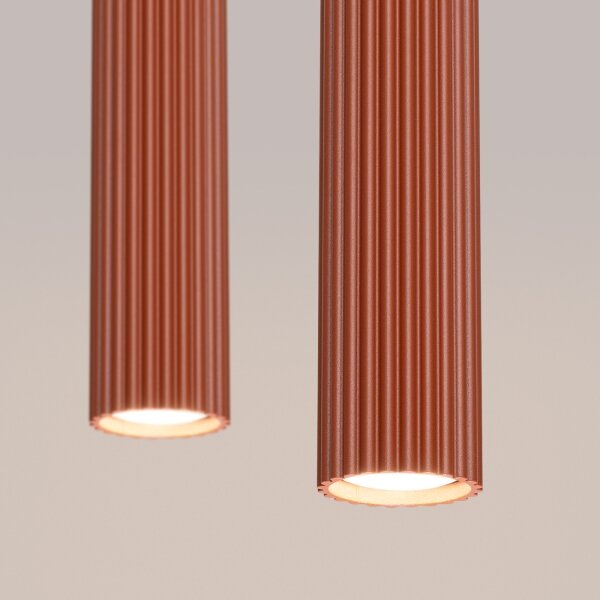 Lustră pe cablu Sollux SL.1631 KARBON 2xGU10/10W/230V roșu