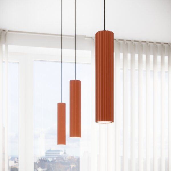 Lustră pe cablu Sollux SL.1630 KARBON 1xGU10/10W/230V roșu