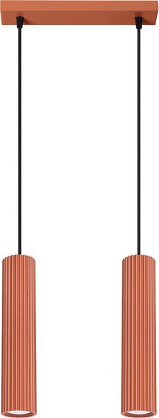 Lustră pe cablu Sollux SL.1631 KARBON 2xGU10/10W/230V roșu