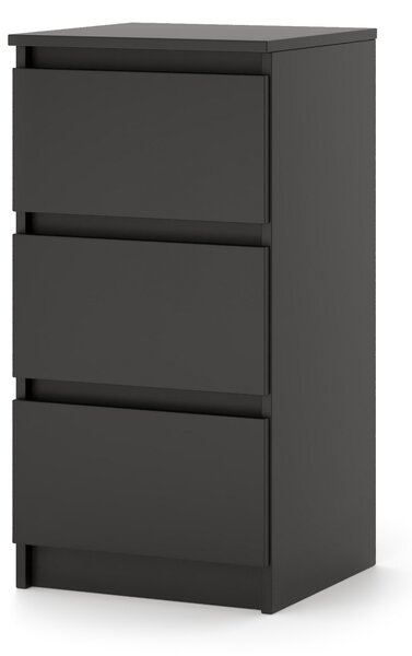 Comodă Linea 40 3S (negru). Promo -15%. 1158014