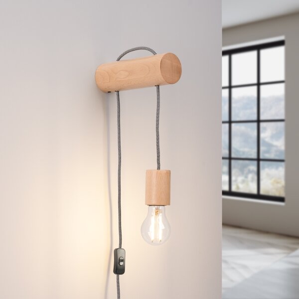 Lampă de perete Sollux SL.1644 NIMBI 1xE27/15W/230V fag