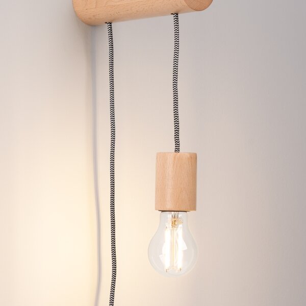 Lampă de perete Sollux SL.1644 NIMBI 1xE27/15W/230V fag