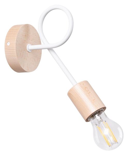 Lampă de perete Sollux SL.1473 EMBER 1xE27/15W/230V alb/bej/fag