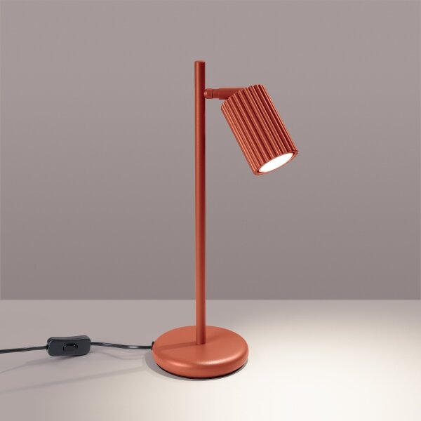 Lampă de masă Sollux SL.1643 KARBON 1xGU10/10W/230V roșu