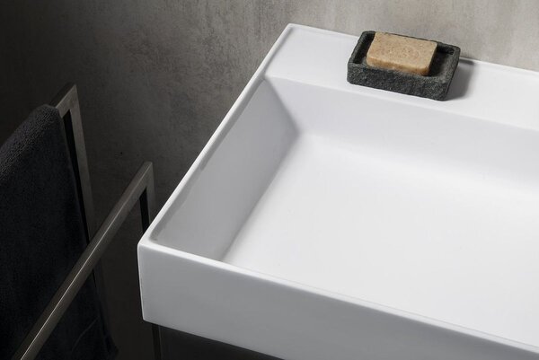 Sapho Godiva lavoar 96x44 cm dreptunghiular clasică-mobilier alb luciu GU096-0