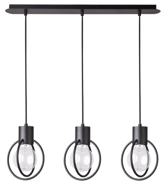 Lustră pe cablu AURA 3xE27/60W/230V negru