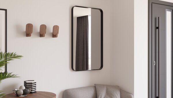 Dubiel Vitrum Rio oglindă 60x100 cm dreptunghiular negru 5905241011554
