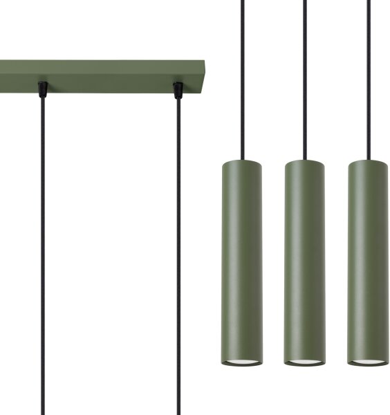 Lustră pe cablu Sollux SL.1486 LAGOS 3xGU10/10W/230V verde