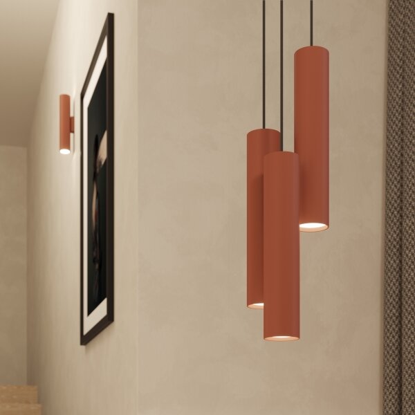 Lustră pe cablu Sollux SL.1489 LAGOS 1xGU10/10W/230V roșu