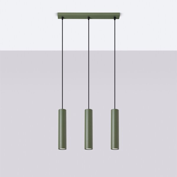 Lustră pe cablu Sollux SL.1486 LAGOS 3xGU10/10W/230V verde