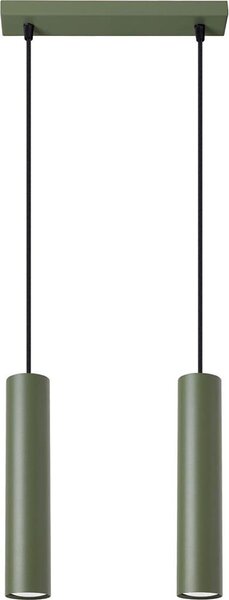 Lustră pe cablu Sollux SL.1485 LAGOS 2xGU10/10W/230V verde