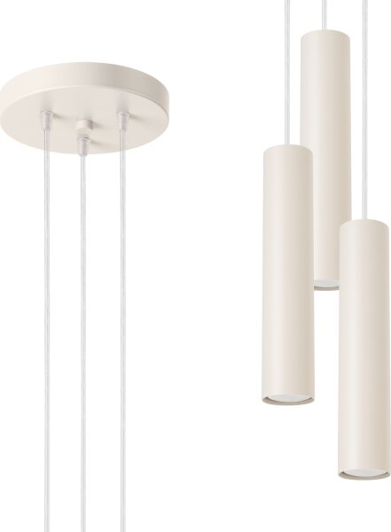 Lustră pe cablu Sollux SL.1482 LAGOS 3xGU10/10W/230V crem
