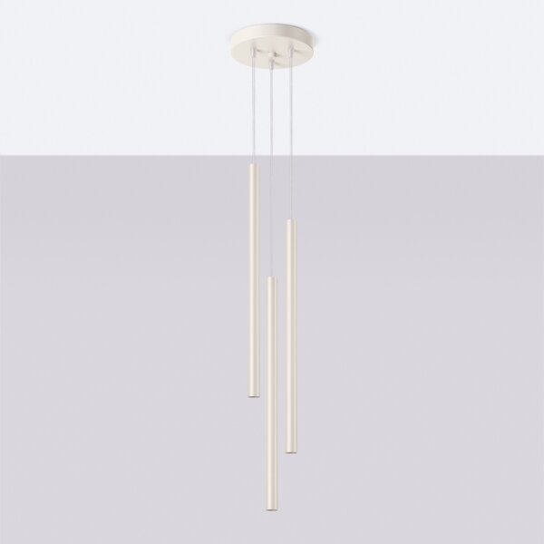 Lustră pe cablu Sollux SL.1515 PASTELO 3xG9/8W/230V crem