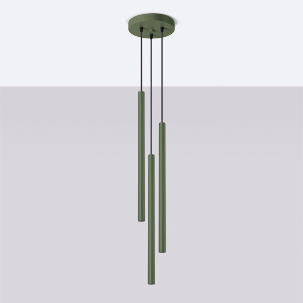 Lustră pe cablu Sollux SL.1521 PASTELO 3xG9/8W/230V verde