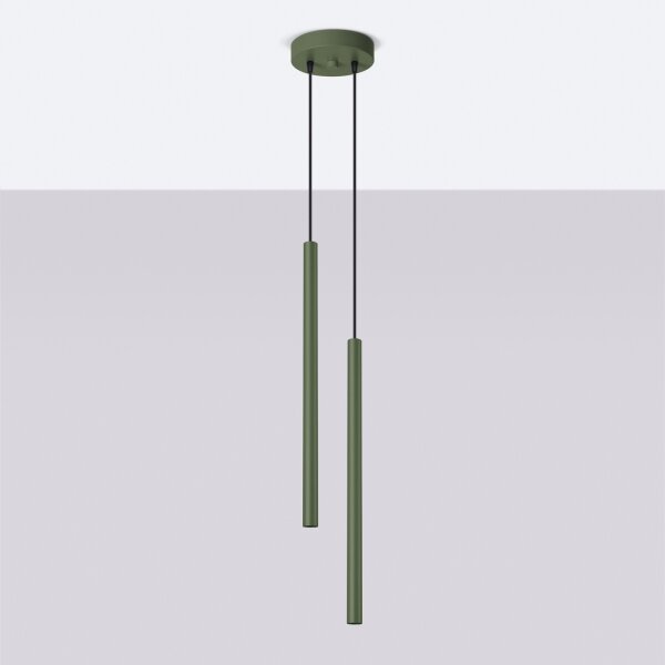 Lustră pe cablu Sollux SL.1519 PASTELO 2xG9/8W/230V verde