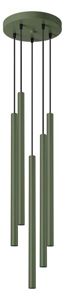 Lustră pe cablu Sollux SL.1522 PASTELO 5xG9/8W/230V verde