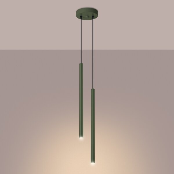 Lustră pe cablu Sollux SL.1519 PASTELO 2xG9/8W/230V verde