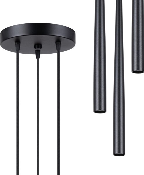 Lustră pe cablu Sollux SL.1463 BLISS 3xG9/8W/230V negru