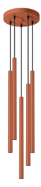 Lustră pe cablu Sollux SL.1528 PASTELO 5xG9/8W/230V roșu