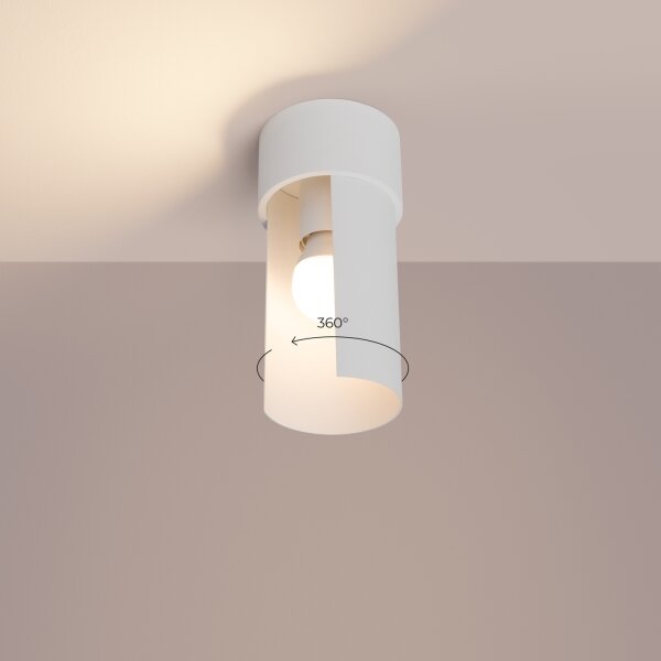 Plafonieră Sollux SL.1673 FLASH 1xE27/15W/230V alb