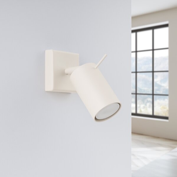 Spot de perete Sollux SL.1494 RING 1xGU10/10W/230V crem