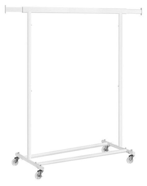 Suport pentru haine INEZ cu roți, max.90kg, 83,5x45x160cm, alb SongmicsHome