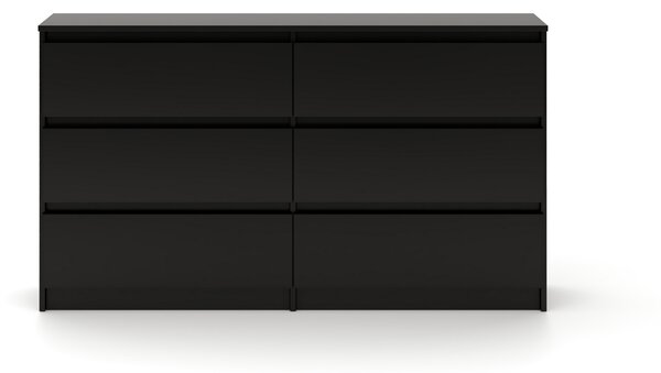Comodă Linea 120 6S (negru). Promo -16%. 1158008