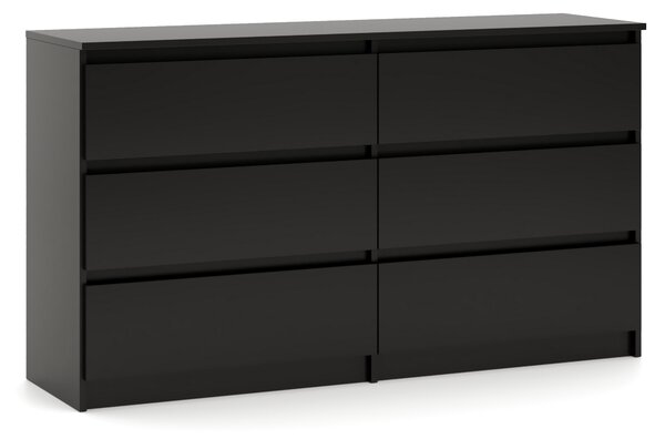 Comodă Linea 120 6S (negru). Promo -16%. 1158008