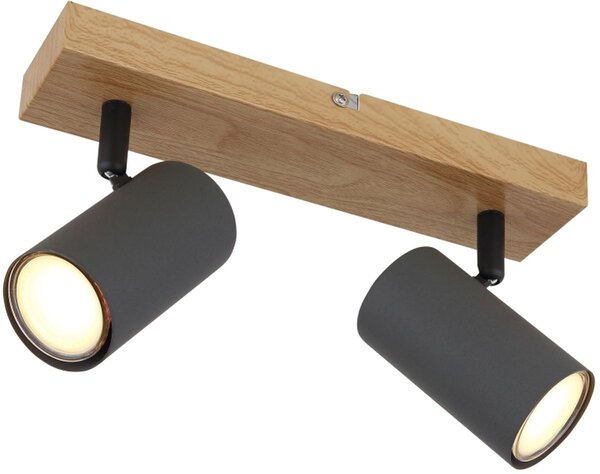 Globo Lighting Robby lampă de tavan 2x35 W lemn-grafit 57911-2G