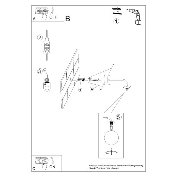 Lampă de perete Sollux SL.1661 ASTRAL 1xG9/8W/230V negru