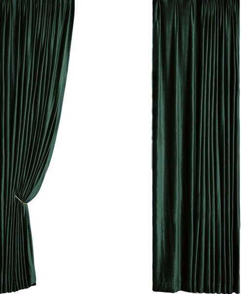 Draperie Catifea culoare Verde Smarald, cu rejansa by SeReDesign