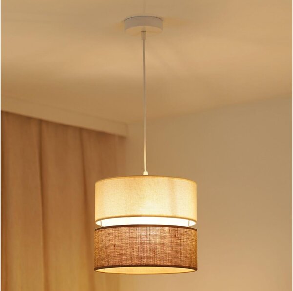 Brilagi - Candelabru pe cablu ROYAL YUTE 1xE27/15W/230V pr. 25 cm bej/crem