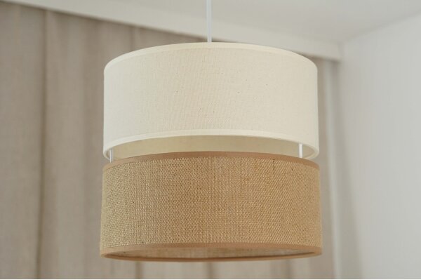 Brilagi - Candelabru pe cablu ROYAL YUTE 1xE27/15W/230V pr. 25 cm bej/crem