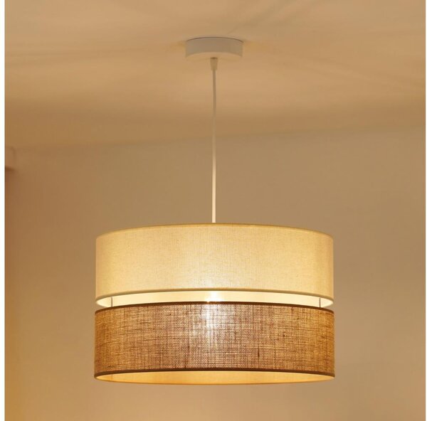Brilagi - Candelabru pe cablu ROYAL YUTE 1xE27/15W/230V pr. 40 cm bej/crem