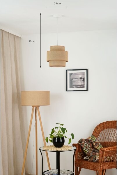 Lustră aplicată Brilagi SPACE YUTE 1xE27/15W/230V d. 25 cm bej/alb