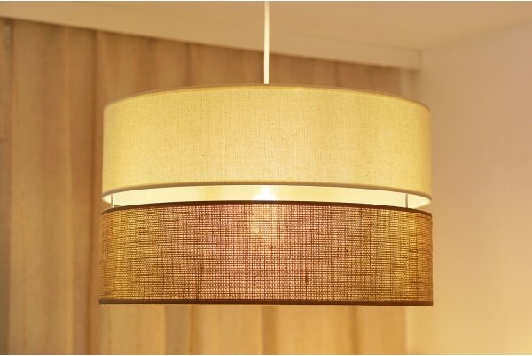 Brilagi - Candelabru pe cablu ROYAL YUTE 1xE27/15W/230V pr. 40 cm bej/crem